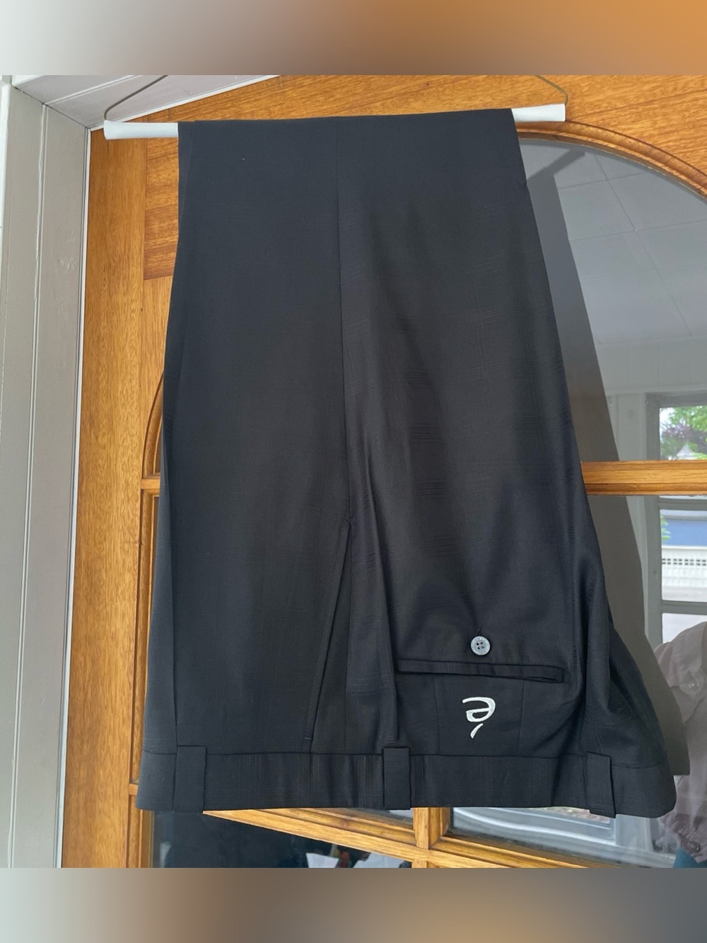 Elevee by Ricky Men’s Custom Golf Pleated Pant Black Patterned 38 W 34 Inseam